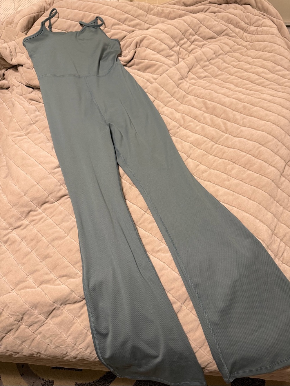 Yogalicous LUX illusion rib Scarlett flare jumpsuit